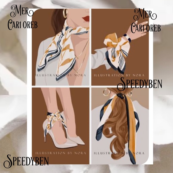 Purse Hair Ribbon Skinny Scarf Set 3/$20 - Picture 8 of 10